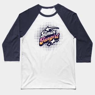 BTS Bangtan Park Jimin fangirl ARMY typography text | Morcaworks Baseball T-Shirt
